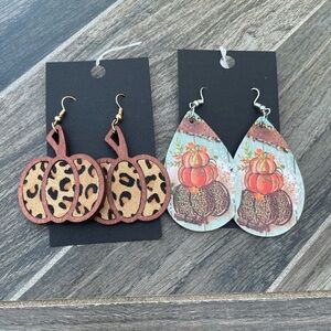 New pumpkin earrings set of 2